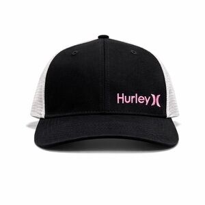 Hurley Women's Black and Pink Trucker Hat